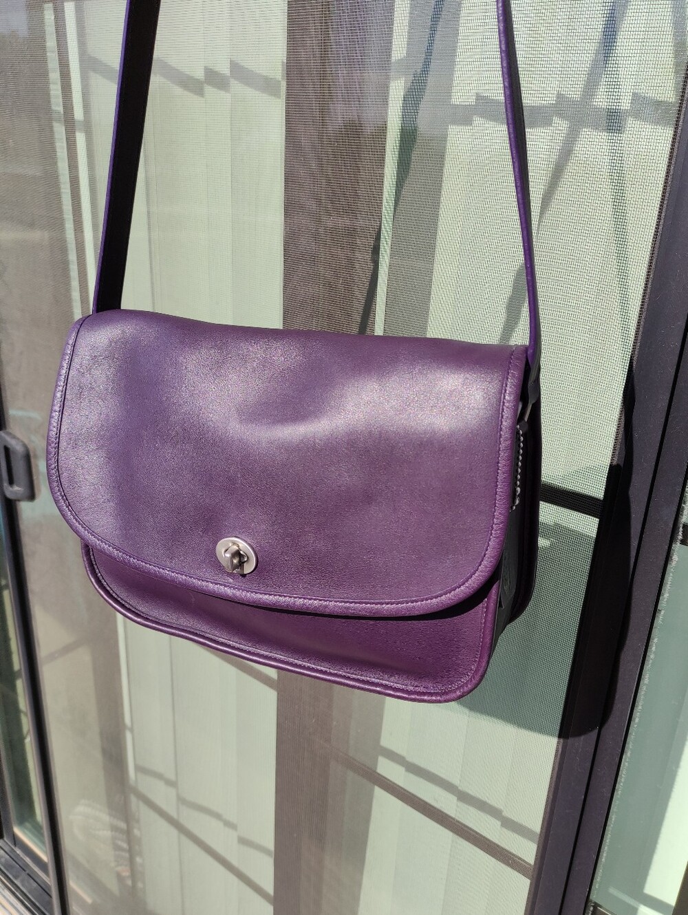 Rare Vintage Coach City Bag 9790 Purple
